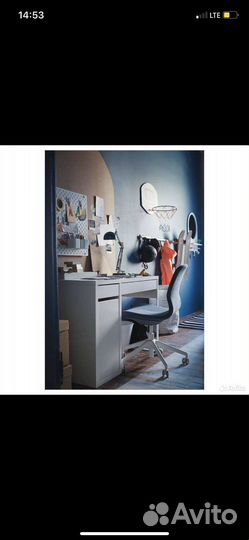 Письменный стол IKEA микке черный