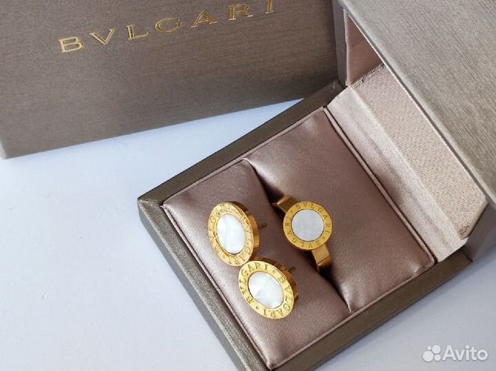 Bvlgari Булгари серьги кольцо премиум