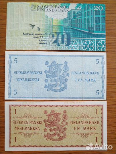 Банкноты: Швеция, Финляндия, Эстония, Гибралтар