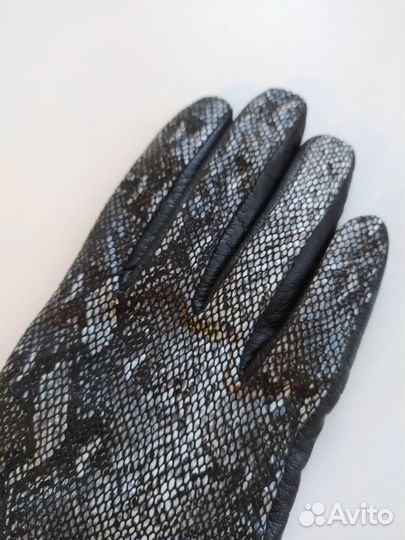 Перчатки женские кожаные новые, 6,5 размер