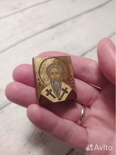 Харалампий Магнезийский рукописная дорожная икона