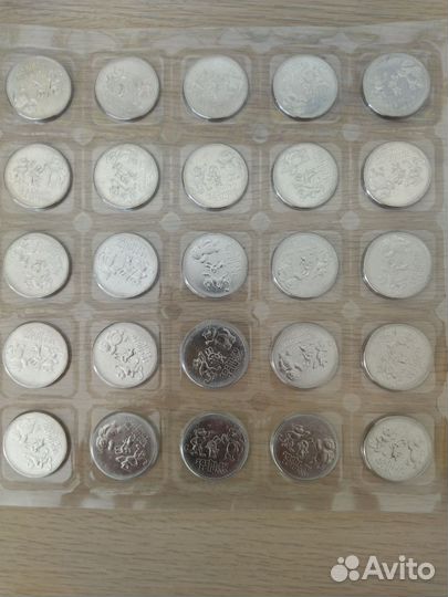 Монеты Сочи 2014 (в блистере) 25 шт