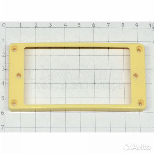 Рамка звукоснимателя Hosco, низкая (нек), под Arch-top, изогнутая, кремовая (MRA-FI)