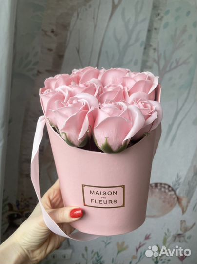 Букет роз из мыла, розы из мыла