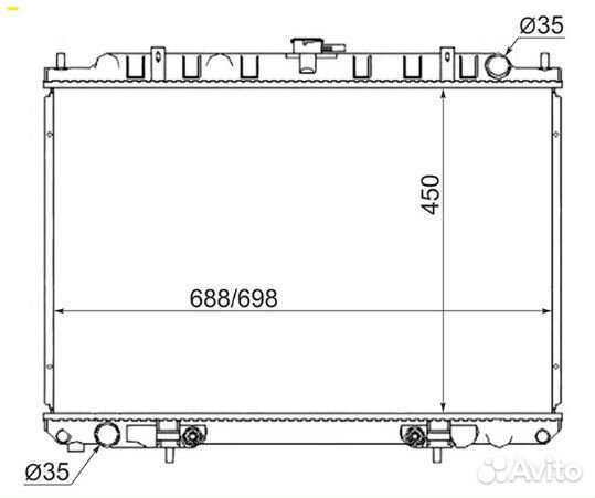 Радиатор двигателя Nissan X-Trail NT30 QR20DE