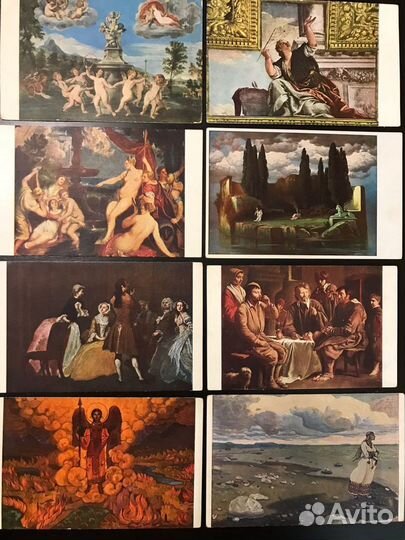 Дореволюционные открытки, живопись