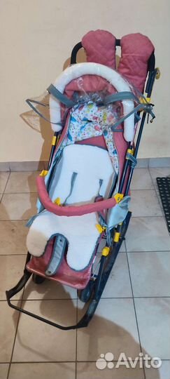 Детские санки коляска ника