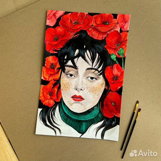 Картина портретная Мак