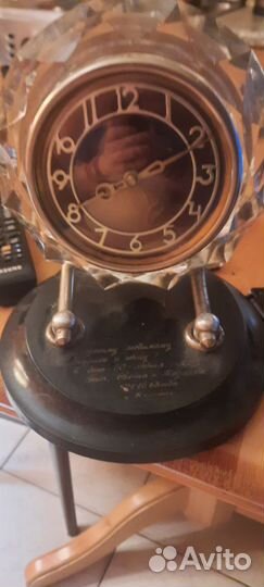 Часы настольные в хрустале