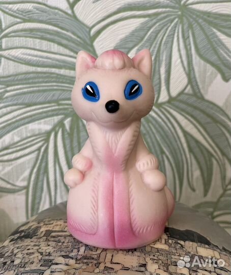 Резиновые игрушки Лиса и Кот периода СССР