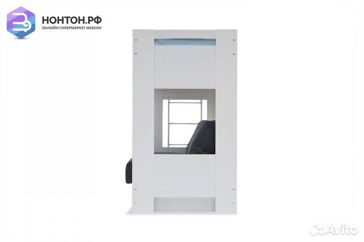 Двухъярусная кровать с диван-кроватью темно-серый