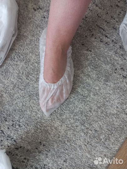 Одноразовые носки-бахилы (спанбонд)