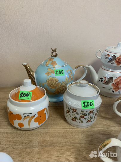 Чайник заварочный, сахарницы, сливочники СССР