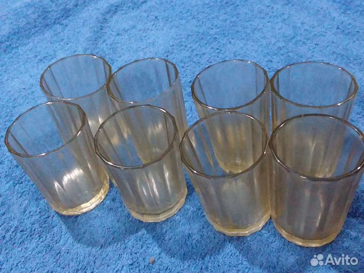 Стаканчики граненые СССР набор из 8шт