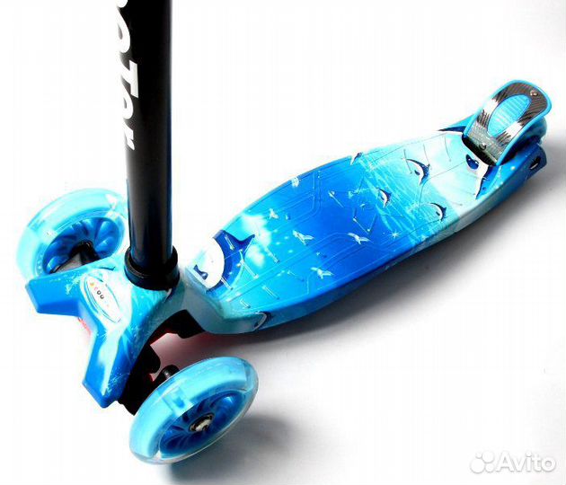 Самокат трехколесный Scooter maxi Print Sea