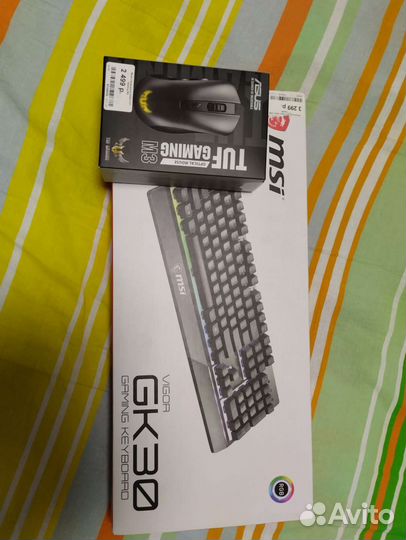 Клавиатура MSI Vigor GK30, мышь Asus TUF M3