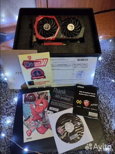 Продам Видеокарту GTX 1050 TI MSI Gaming X 4gb