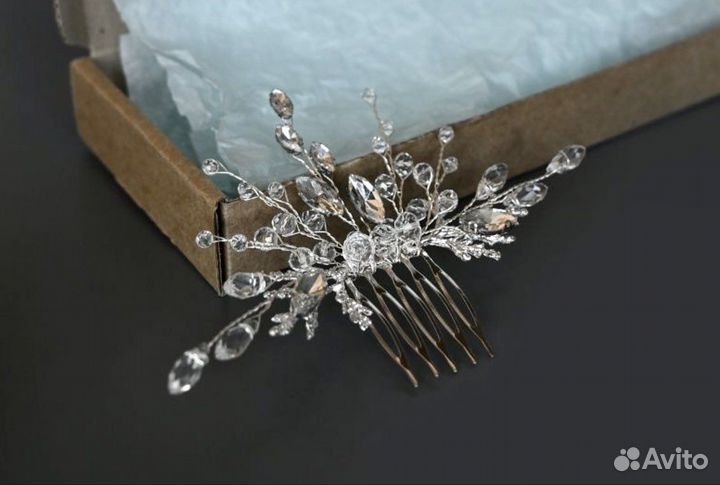 Гребень свадебный для волос веточка