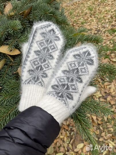 Варежки пуховые женские Козий пух