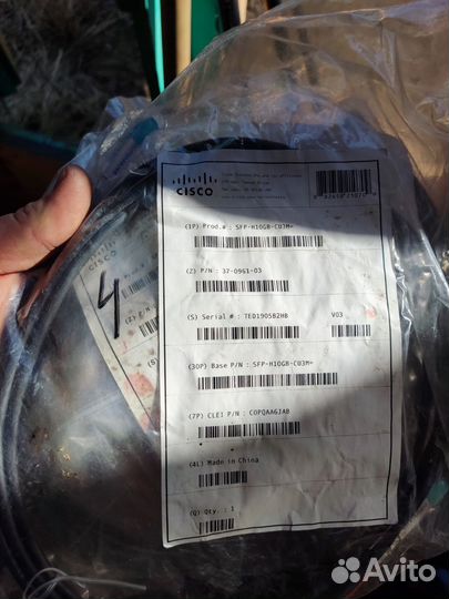 Кабель cisco sfp-h10gb-cu3m, пигтейлы, розетки