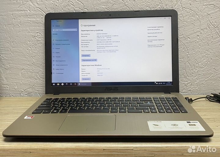 Ноутбук asus R540B AMD A6