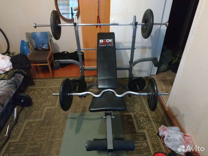 Скамья для жима с железом обмен pcp 6.32