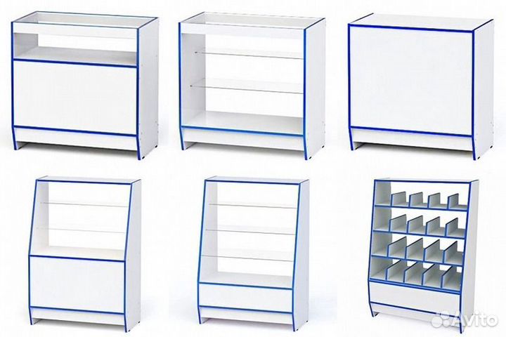 Торговая мебель(стеллажи, прилавки, витрины)