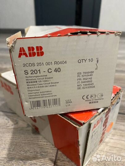 Автоматы ABB, диф автомат, оригиналы