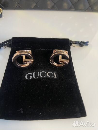 Запонки Gucci розовое золото