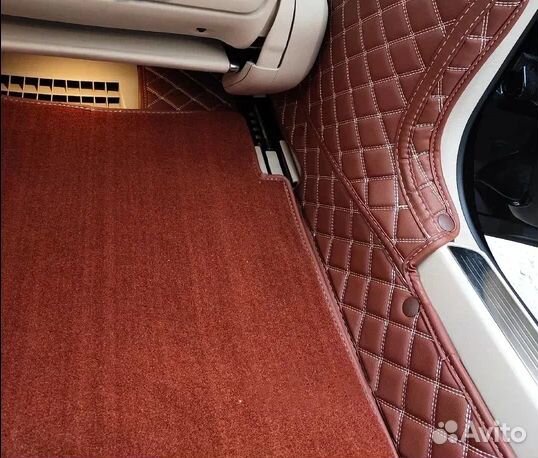 3д коврики из экокожи в салон авто с бортами