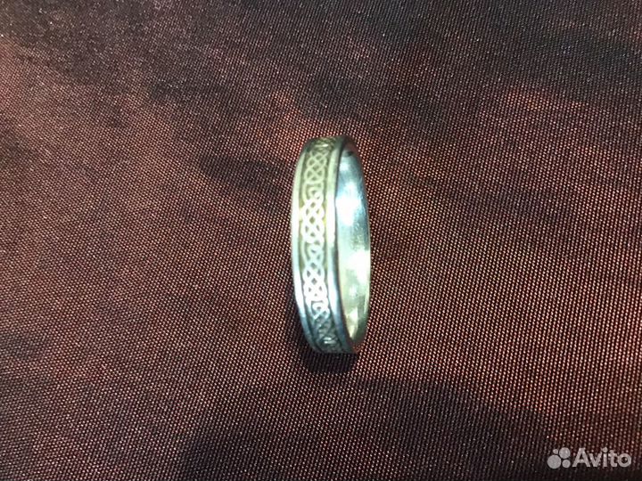 Кольцо серебро мужское 20 размер