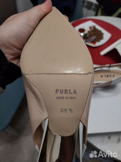 Туфли женские 36 р, furla, фурла, новые, слингбэки