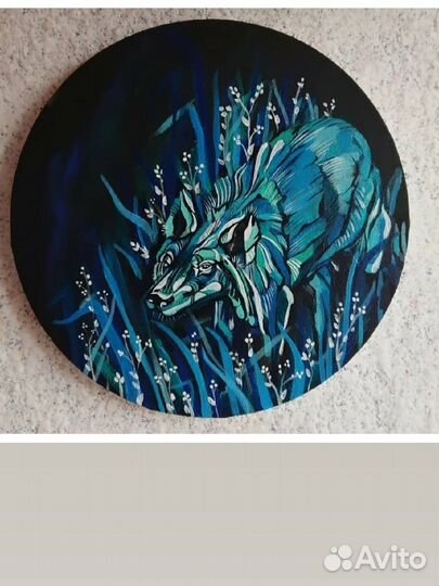 Картина на круглом холсте 