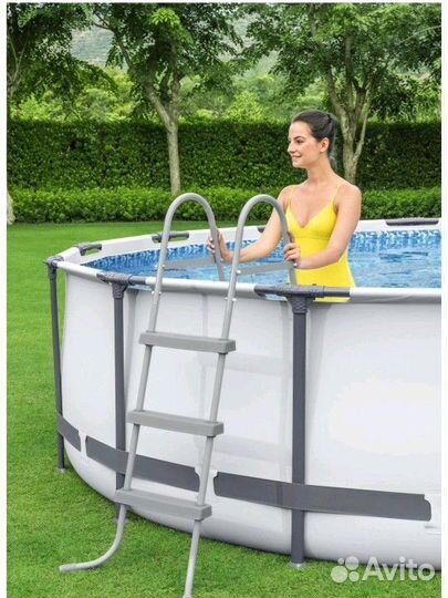 Каркасный бассейн 366*100 лестница и фильтр насос