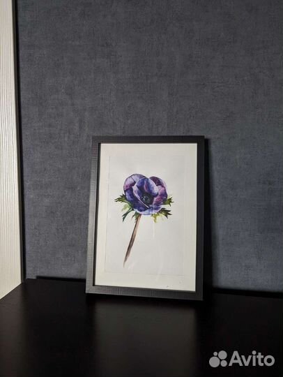 Картина акварелью в рамке