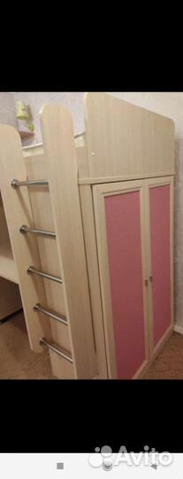 Кровать чердак с шкафом ф. Герда с ортоп. матрасом