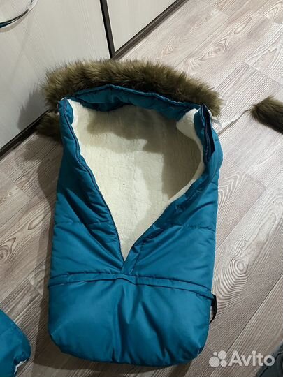 Зимний конверт в коляску с комбинезоном