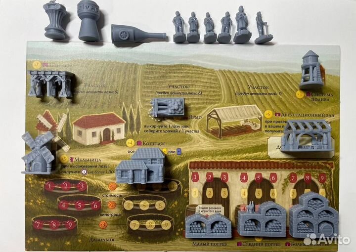 Комплект миниатюр для настольной игры Виноделие