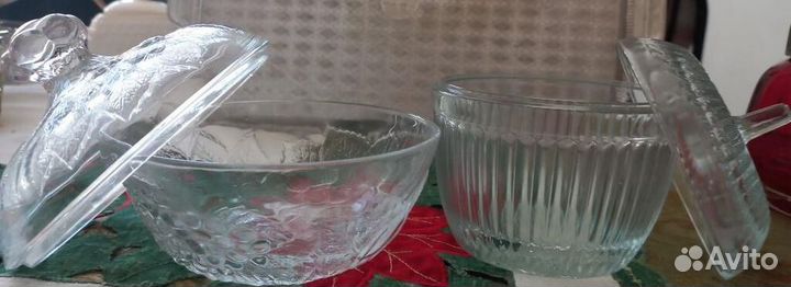 Сахарница, конфетница, стекло СССР