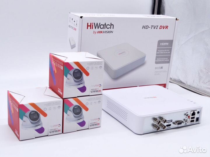 Камеры домашние 5мп ColorVu + регистратор