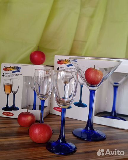 Бокалы для мартини/для ликёра Империал Блю.Новые