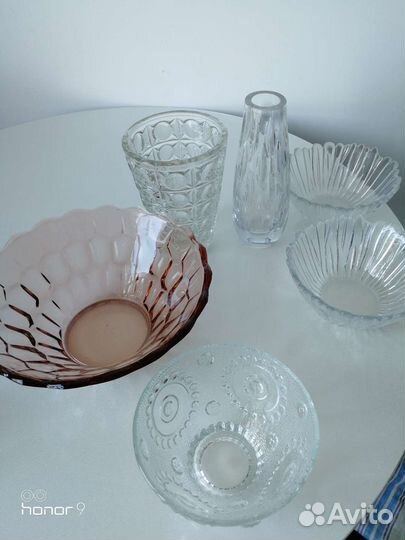 Хрусталь СССР новый вазы салатники конфетница