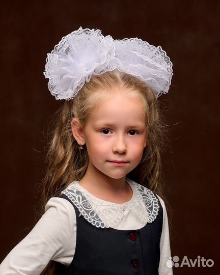 Банты для волос белые