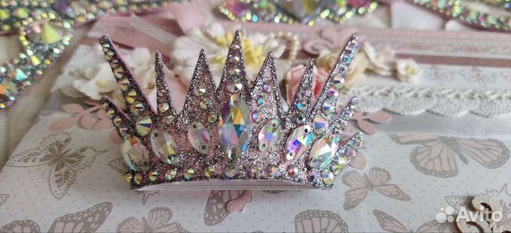 Корона, украшение на пучок, тика, диадема