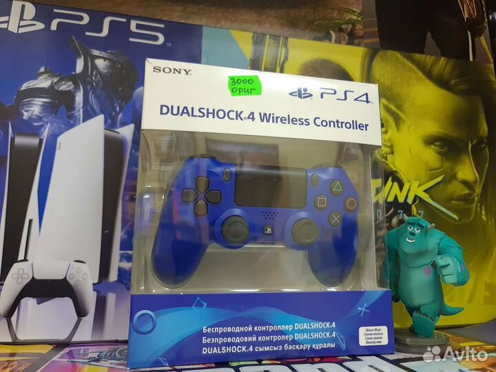 Sony PS4 Геймпад Синяя Волна