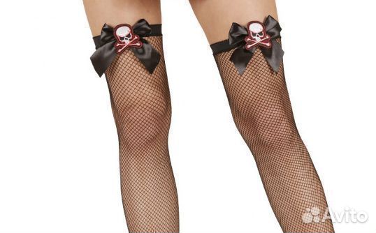 Чулки сеточка Пиратка карнавальные