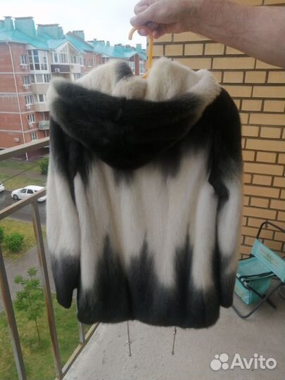 Шуба норковая с капюшоном