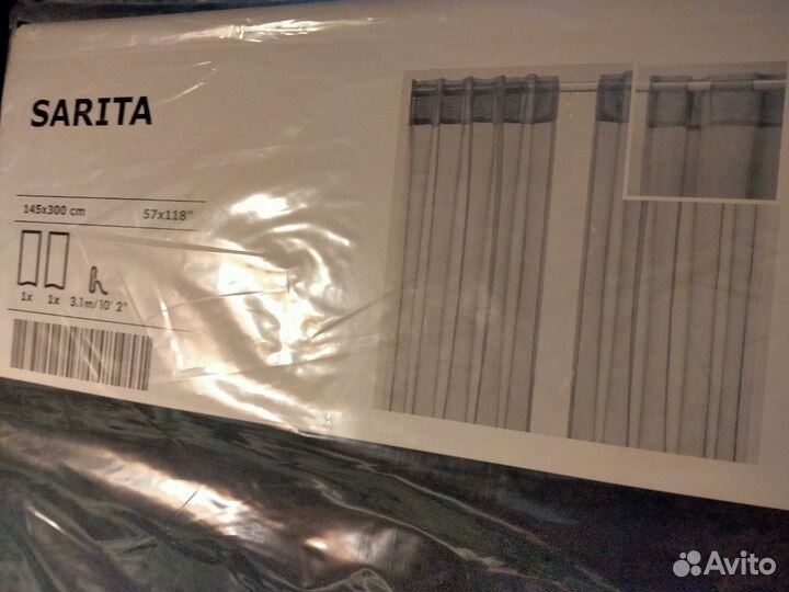 Шторы тюль легкие гардины органза Sarita IKEA