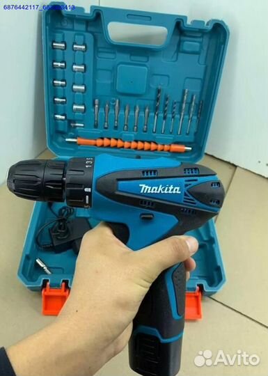 Шуруповерт makita 18v с набором (Арт.75804)