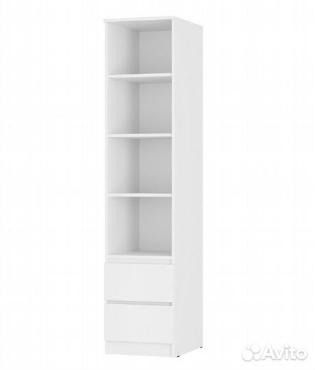 Шкаф пенал с полками и ящиками белый новый